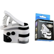 Renas Store UV Ledli 60X Mini Mandallı Mikroskop Cep Telefonu için Büyüteç Model AL2431 Taşınabilir ve Kullanışlı