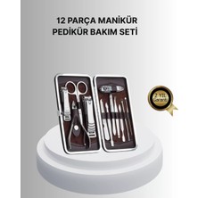 Profesyonel Tırnak Bakım Seti Çelik Aletli Deri Çantalı