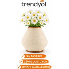 Studio Aslan Design Modern Dekoratif Vazo | Şık Tasarım Pla Çiçeklik | Minimal Ev Dekoru Aksesuar