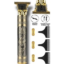 Kuru Kafa T Bıçaklı Saç Sakal Ense Çizim Epilasyon Öncesi Tıraş Traş Makinesi Kurukafa