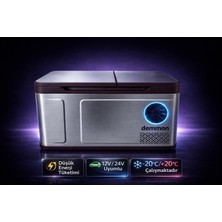 Demmon Wxr 55 Litre Oto Buzdolabı Dokunmatik Ekran Şık Tasarım Kompresörlü 12/24V Araç Buzdolabı