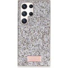 Ergün Collection Onegif  Galaxy S24 Ultra Bright Simli Kapak - Gümüş