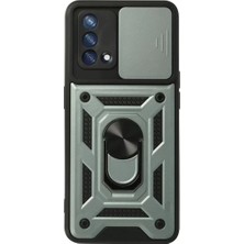 Uravas Store A74 4g Kılıf Pars Lens Yüzüklü Silikon - Yeşil