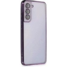 Galaxy S21 Fe Kılıf Lensli Silikon - Mor