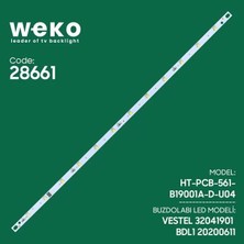 Weko Bdl1 Uyumlu Buzdolabı Iç Aydınlatma LED Kartı 12 Çipli Yüksek Verimli