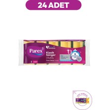 Klasik Yeşil Sünger Oluklu 5'li 24 Paket 1 Koli