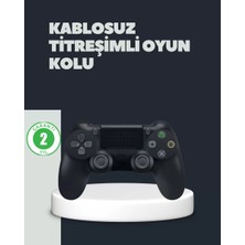 Kablosuz Titreşimli Oyun Kolu – Ps4 Uyumlu Ergonomik Tasarım Uzun Pil Ömrü