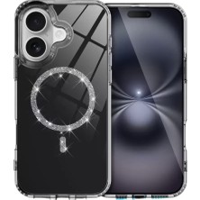 Iphone 16 Live Diamond Magsafe Kapak - Siyah