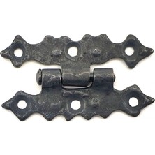 Antika Tarz Dekoratif Pirinç Yıldız Menteşe - 63X36 Mm, Oksit