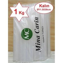 Mina Carin Kalın Mum Silikon Çubuk Uç 1 kg 11.5 x 30 cm Yüksek Kaliteli Silikon Malzeme
