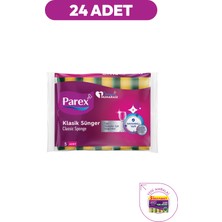 Klasik Yeşil Sünger Düz 5'li 24 Paket 1 Koli