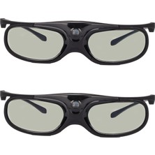 ZJchao 3D Gözlük, 2 Paket 144Hz 3D Aktif Deklanşör Gözlükleri Deklanşör Gözlükleri Dlp Bağlantılı Projektör Gözlükleri LCD Lens 3D Dlp Orojektörler Için 3D Gözlük