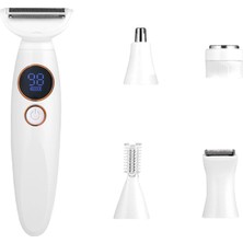 Solys Smoothshave Razor 2.0 Kadın Tıraş Makinesi 5'i 1 Arada Ağrısız Elektrikli Tıraş Makinesi, Vücut, Bikini Bölgesi, Koltuk Altı, Kaş ve Burun Kıllarına Uygun