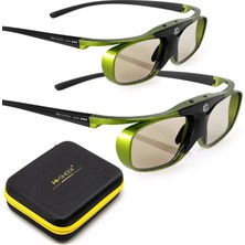 Hi-Shock Dlp Pro 2x Limon Cenneti | Dlp Link 3D Gözlük Seti, Dlp Projektörlerle Uyumlu Acer, Benq, Optoma, Viewsonic, Anker, Infocus, Nec, Vivitec, Largo | Ikili Kasa Dahil