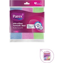 Parex 3 Adet Mikrofiber Temizlik Bezi 32 x 32 cm - Hızlı Kuruma ve Renkli Tasarım