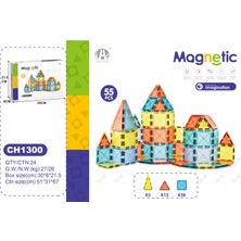 Depomiks 03-CH1300 5,5 cm Manyetik Bloklar 55 Pcs