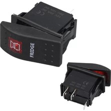 Buzdolabı Sembollü Işıklı 3 Pinli On-Off 12-24V Marin Switch