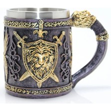 Aslan Büstü Tasarımlı Paslanmaz Çelik Kupa Bardak ALK1016