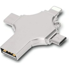 Otg 4ın1 Cep Telefonu Çok Fonksiyonlu USB Flash Bellek 64 GB Type-C, Micro Sd Kart Okuyucu