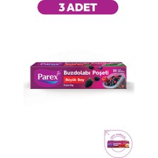Parex 20'li Buzdolabı Poşeti Büyük Boy 30 x 45 cm Üçlü Paket