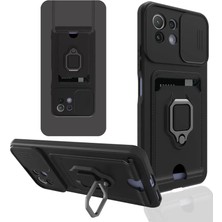 11 Lite Kılıf Zuma Kartvizitli Yüzüklü Silikon - Siyah