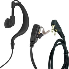 Wln PMR-446 C Tipi Kulak Üstü El Telsizi Ptt Mikrofonlu Kulaklığı 2 Jacklı Aselsan A446 Spiral Arka