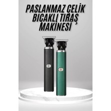 Tıraş Makinesi Profesyonel Paslanmaz Çelik T-Bıçak Saç Sakal Vücut