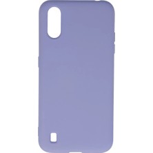 Galaxy A01 Kılıf Nano Içi Kadife Silikon - Lila