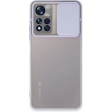 Redmi Note 11 5g Kılıf Palm Buzlu Kamera Sürgülü Silikon - Lila