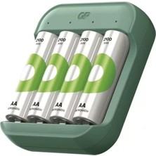 Gp Recyko B423 USB Pil Şarj Seti - 4 Adet Aa 2700MAH Yüksek Kapasiteli Şarjlı Pil Dahil