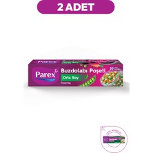 Parex 20'li Buzdolabı Poşeti Orta Boy 24 x 38 cm Ikili Paket
