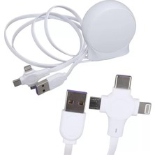 PM-27143 1 Metre Makaralı 3ın1 Şarj Kablosu (Lightning - Type-C - Micro Usb)