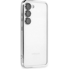 Galaxy S23 Kılıf Lensli Silikon - Gümüş