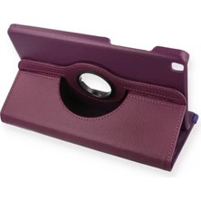 Galaxy T290 Tab A 8 Kılıf 360 Tablet Deri Kılıf - Mürdüm