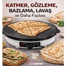 Elektrikli Katmer Sacı Makinesi | Gözleme, Katmer, Bazlama, Lavaş Için | Yapışmaz Yüzey L 50 cm Alan