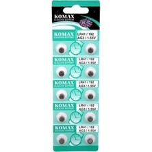 Ag3 Saat Pili - Düğme Pil 10LU Paket LR41/192 1.55V