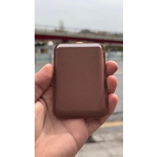 İzel Aksesuar Magsafe Mıknatıslı Natural Premium Kartlık Cüzdan Magsafe Özellikli Kılıf ve Cihazlar Için Uyumlu