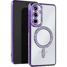 Galaxy S25 Edge Joke Simli Magneticsafe Kılıf - Derin Mor