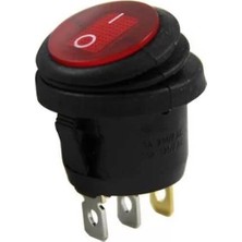 IC-131W Yuvarlak 220 Volt Işıklı Su Geçirmez On/off Anahtar
