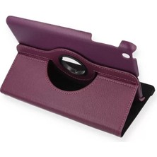 Ipad Mini 1 Kılıf 360 Tablet Deri Kılıf - Mürdüm