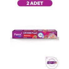 Parex 10'lu Çift Kilitli Buzdolabı Poşeti Büyük Boy 26 x 28 cm Ikili Paket