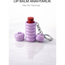 Studio Aslan Design Çok Amaçlı Lip Balm Anahtarlık | Taşınabilir Mini Organizer | Şık ve Pratik Günlük Kullanım