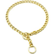 Eğitim Serisi Zincirli Boyun Tasması 3,5X65 cm - Gold