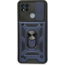 Uravas Store C11 2021 Kılıf Pars Lens Yüzüklü Silikon - Lacivert