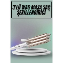 Saç Şekillendirici Wag Maşa Üçlü Yüksek Isı Ayarlı Seramik Kaplama