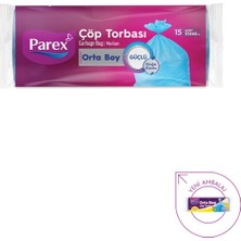 Parex Güçlü Çöp Torbası Orta Boy 15'li 55 x 60 cm
