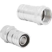 F Konnektör Sıkmalı Rg6 Kısa Tip