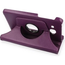 Galaxy T280 Tab A 7 Kılıf 360 Tablet Deri Kılıf - Mürdüm