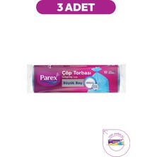 Parex Güçlü Çöp Torbası Büyük Boy 10'lu 65 x 80 cm Üçlü Set