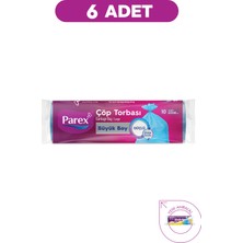 Parex Güçlü Çöp Torbası Büyük Boy 10'lu 65 x 80 cm 6 Paket